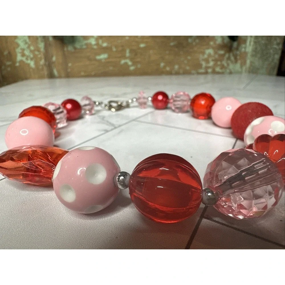 Valentine's Girls Bubble Bead Necklace